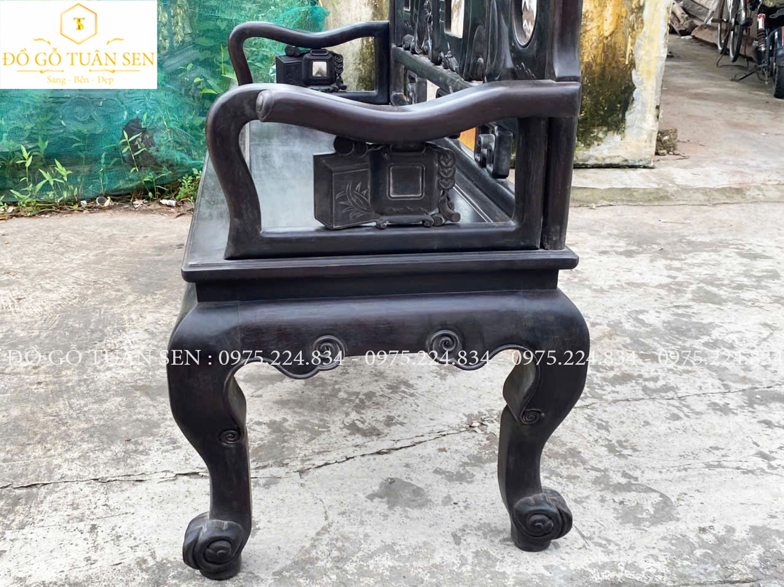 Thông tin chi tiết bộ bàn ghế trường kỷ tam sơn gỗ gụ 